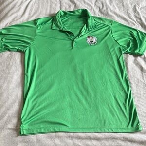 Antigua Boston Celtics Green Sweat Wicking Polo Shirt